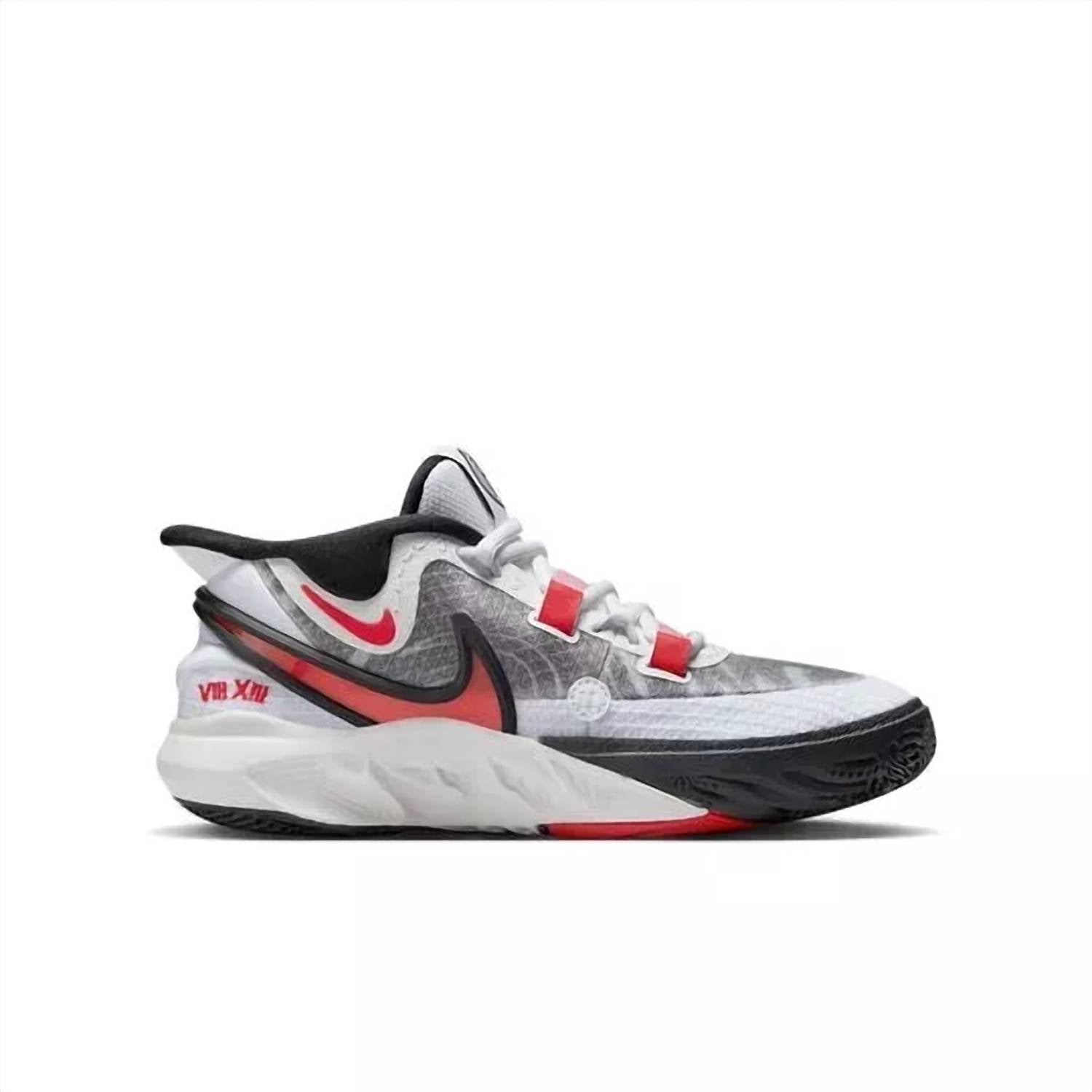 Kyrie 8 Kids Shoes In White University Red-Black