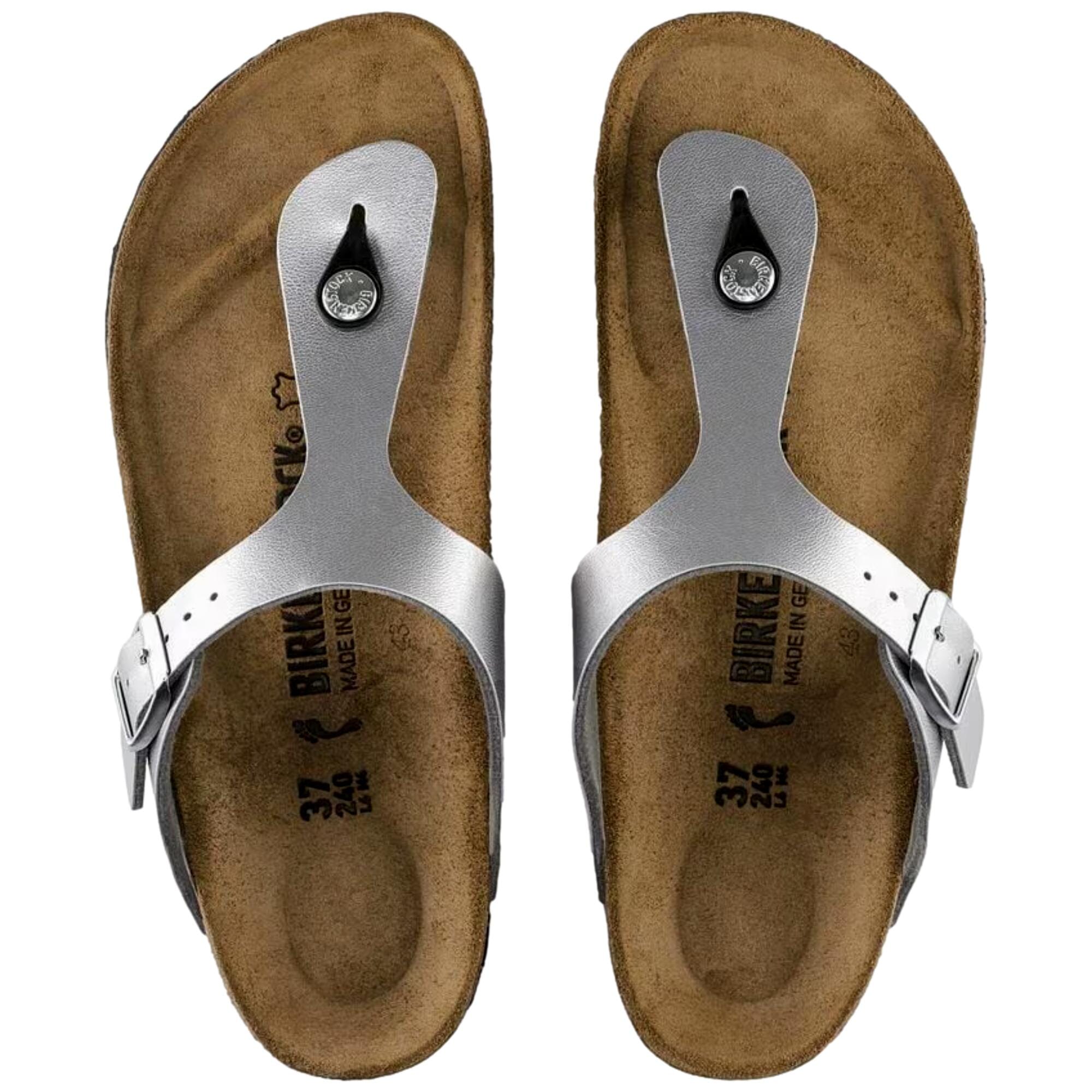 Women's Birkenstock Gizeh BS Silver 43851