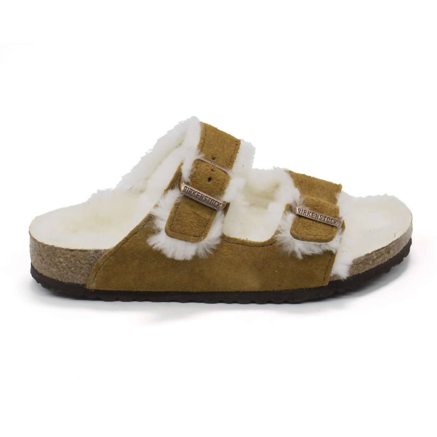 Girl's Arizona Shearling Sandals In Mink