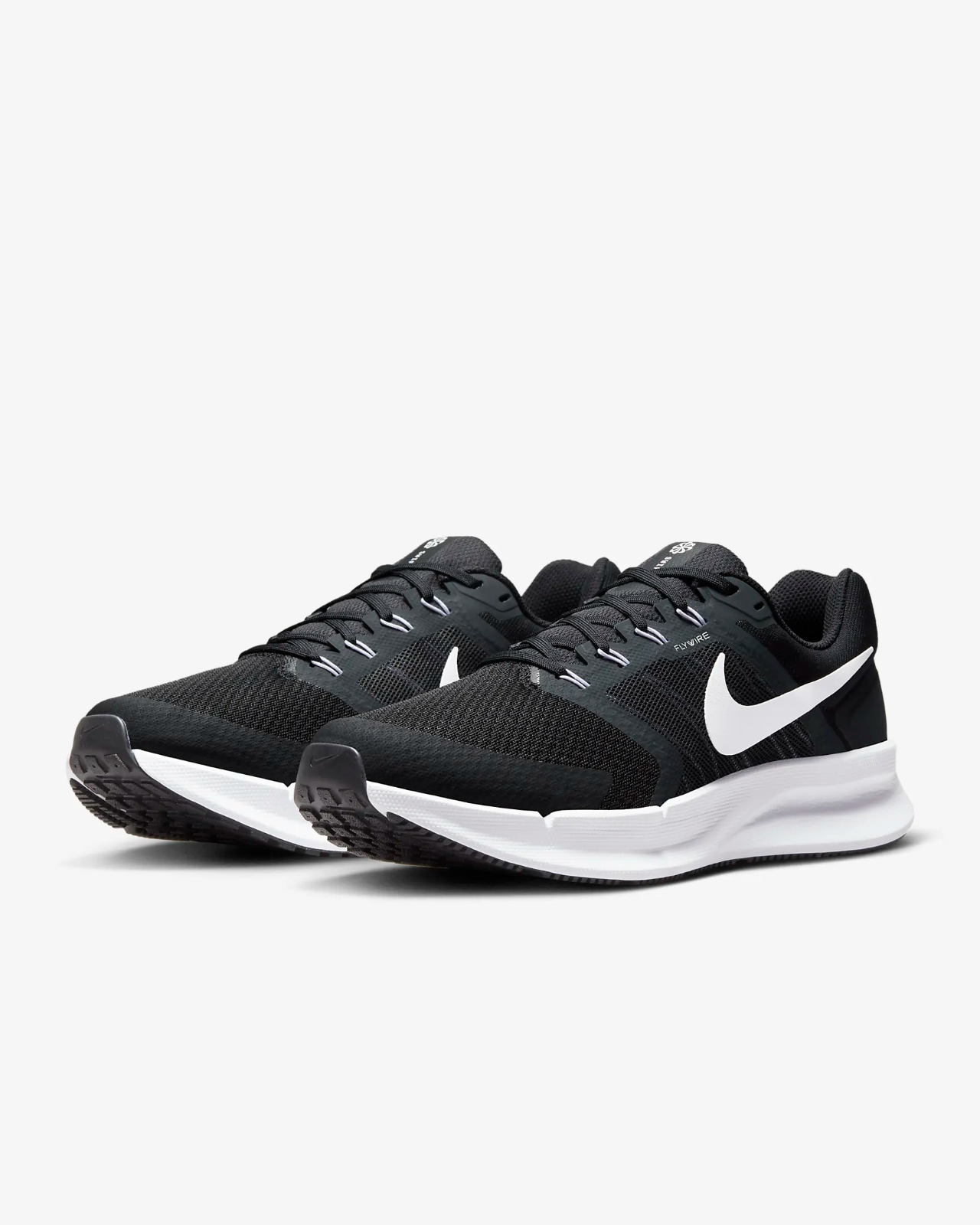 Men's Nike Run Swift 3 DR2695-002 Sneaker Black White Lace Up Road Running Shoes