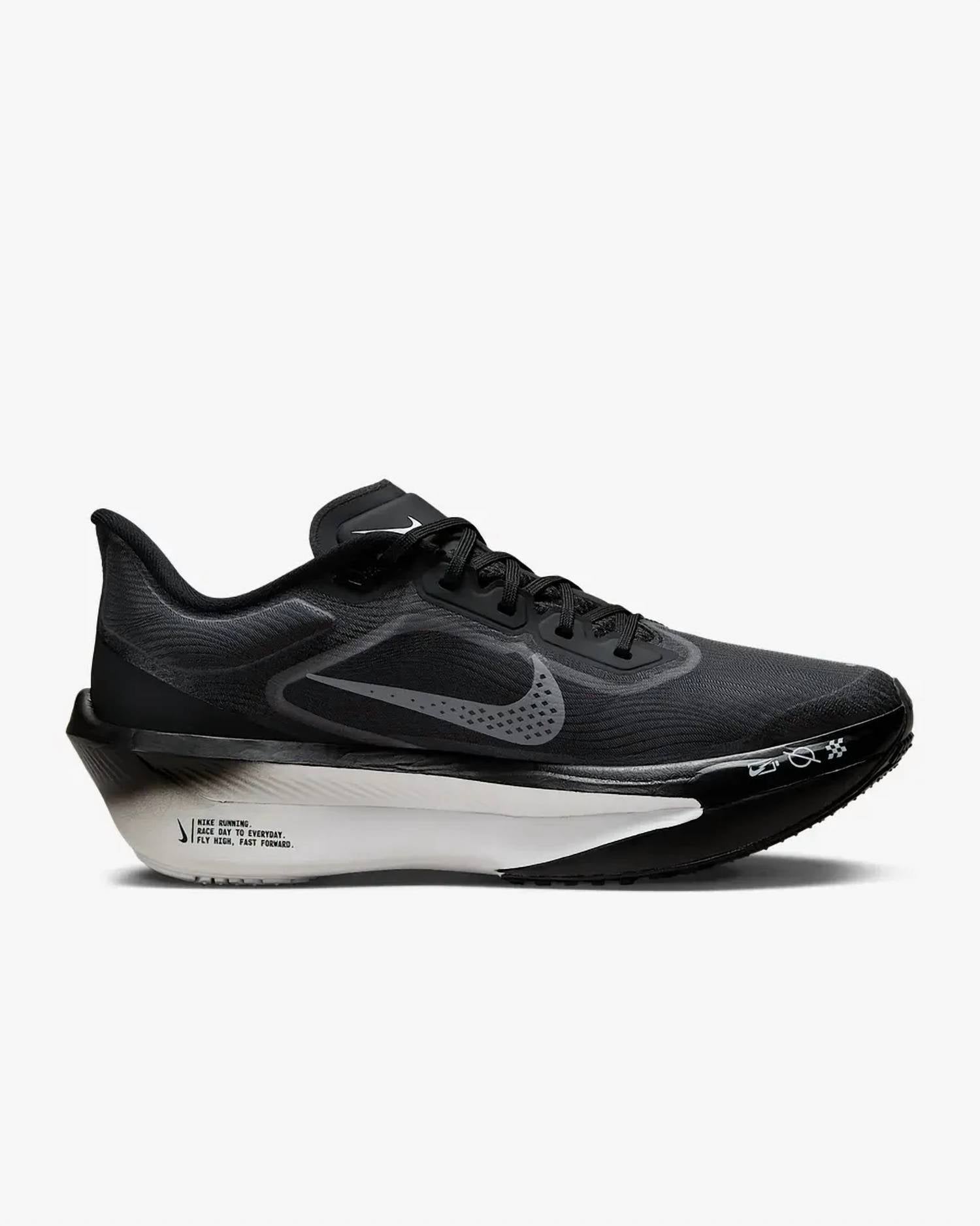 Women's Fly 6 Running Shoes In Black/white Light Smoke Grey