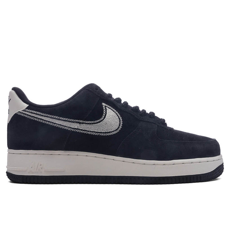 Nike Air Force 1 Low '07 LV8 Black Sail Embroidered Swoosh