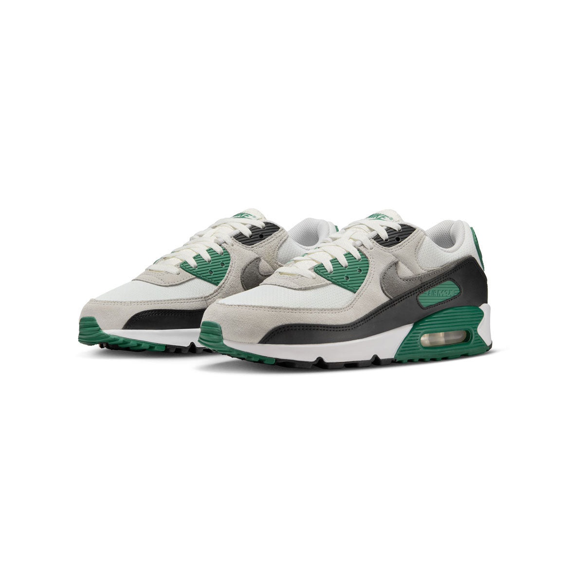 MENS NIKE AIR MAX 90_SUMMIT WHITE/SMOKE GREY-EVERGREEN AURA