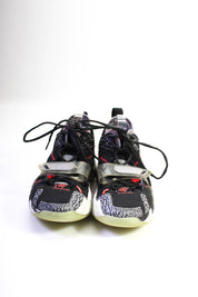 Nike Air Mens Abstract Textured Patchwork Lace-Up Sneakers Black