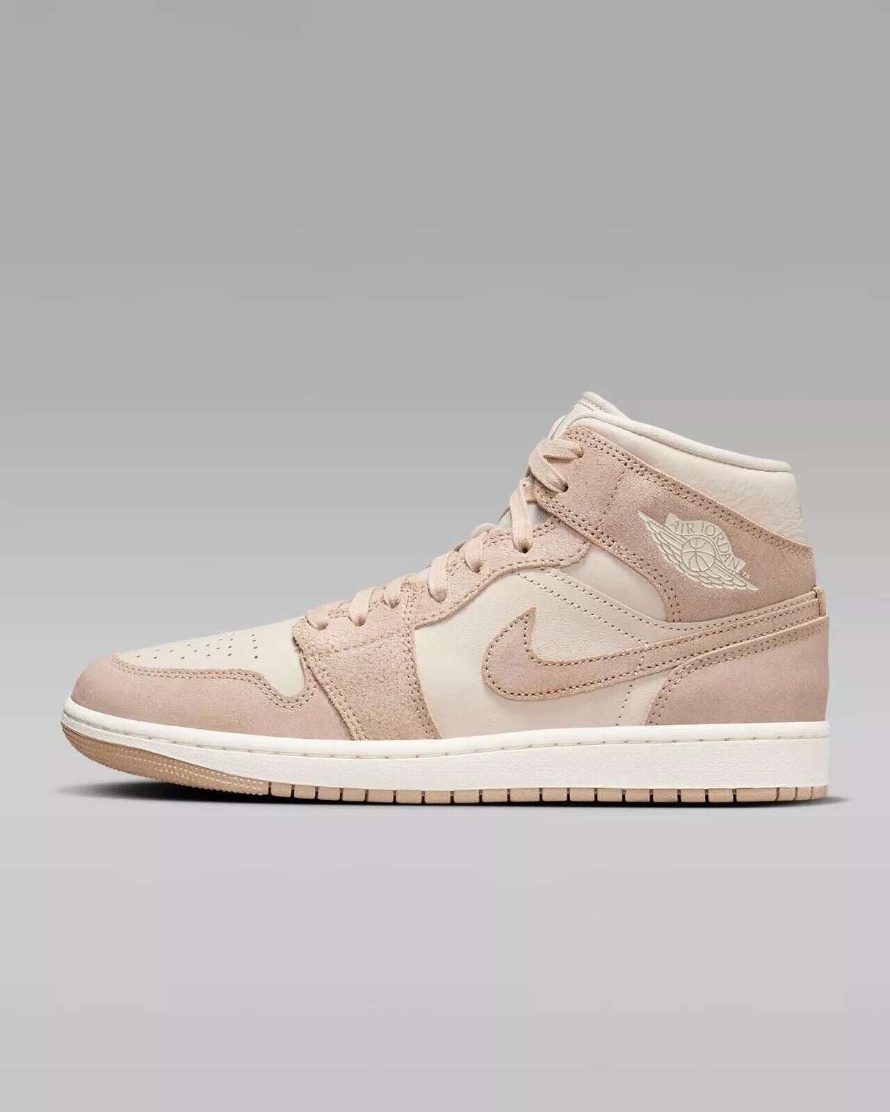 Nike Air Jordan 1 Mid SE FJ3448-200 Sneakers Wo Light Brown Lace Up TF498