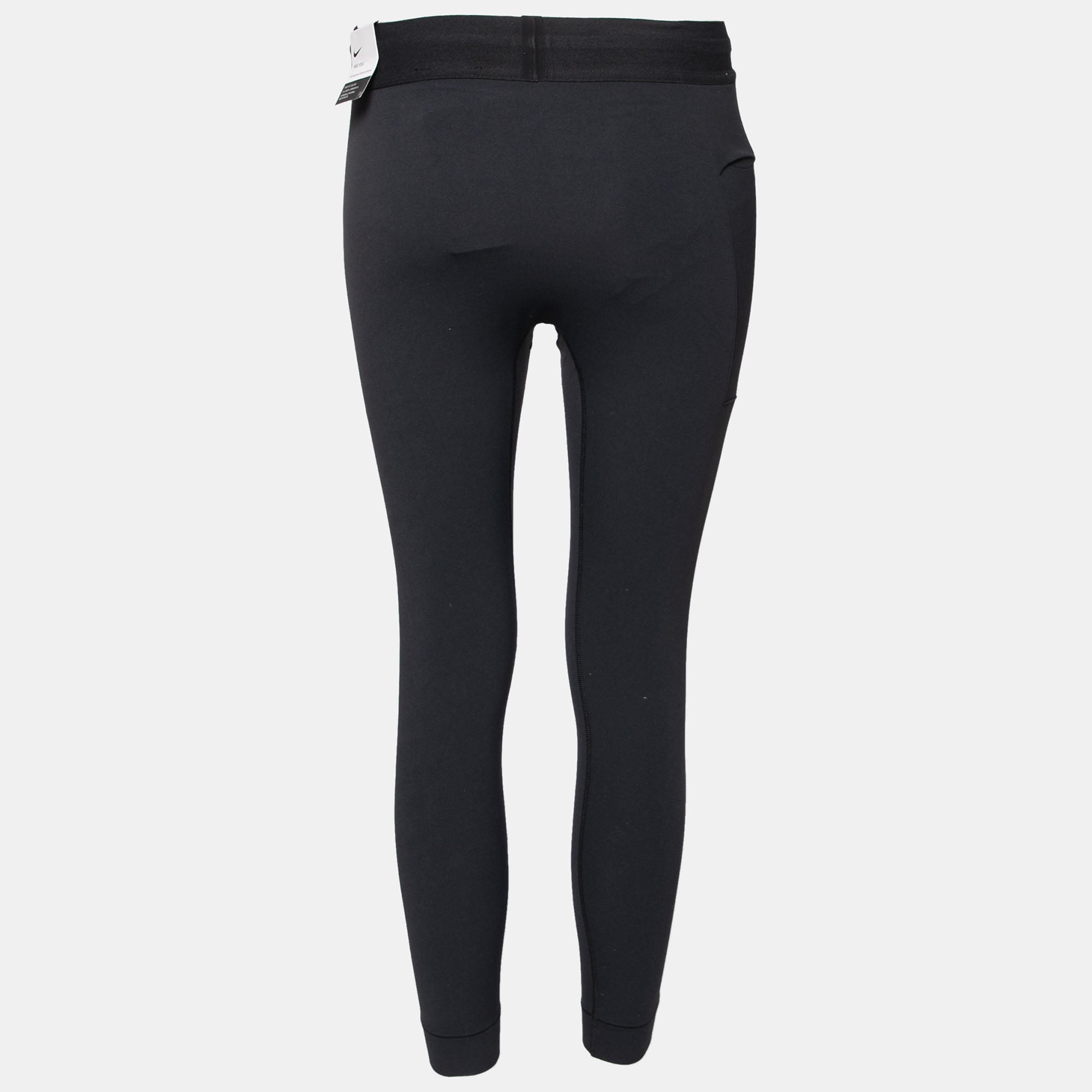 Nike Black Jersey Tight Fit Yoga Pants