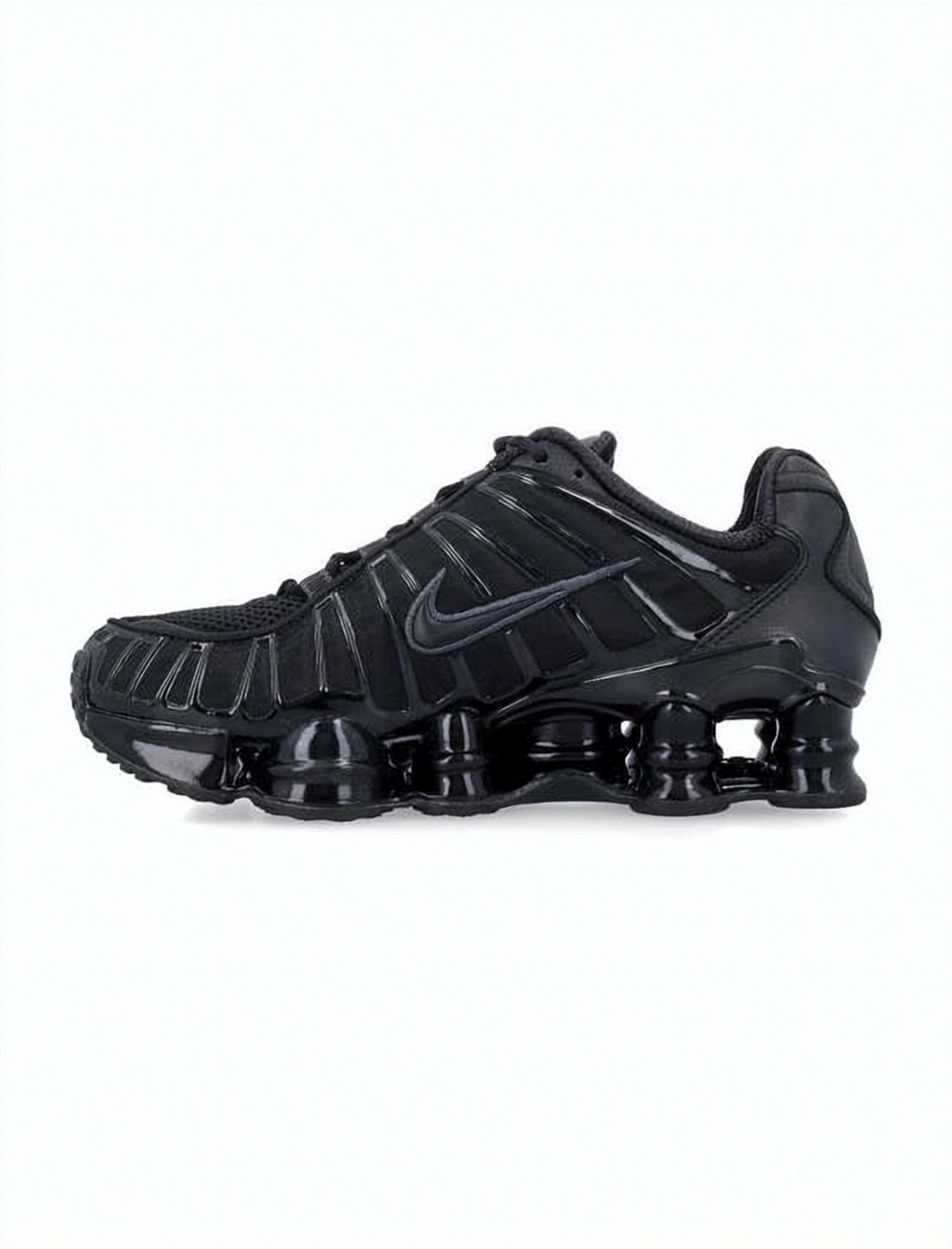 All-Black Nike Sneakers with Segmented Sole