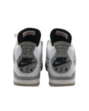 Nike Air Jordan 4 Retro High Top Sneakers in White Cement Leather