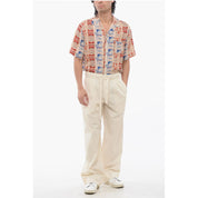 Birkenstock TEKLA Striped Cotton Pants with Drawstring Men's Waist