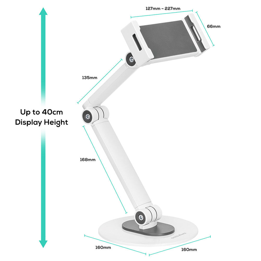 Activiva Universal iPad & Tablet Tabletop Stand 4.7"-12.9" (White)