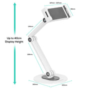 Activiva Universal iPad & Tablet Tabletop Stand 4.7"-12.9" (White)