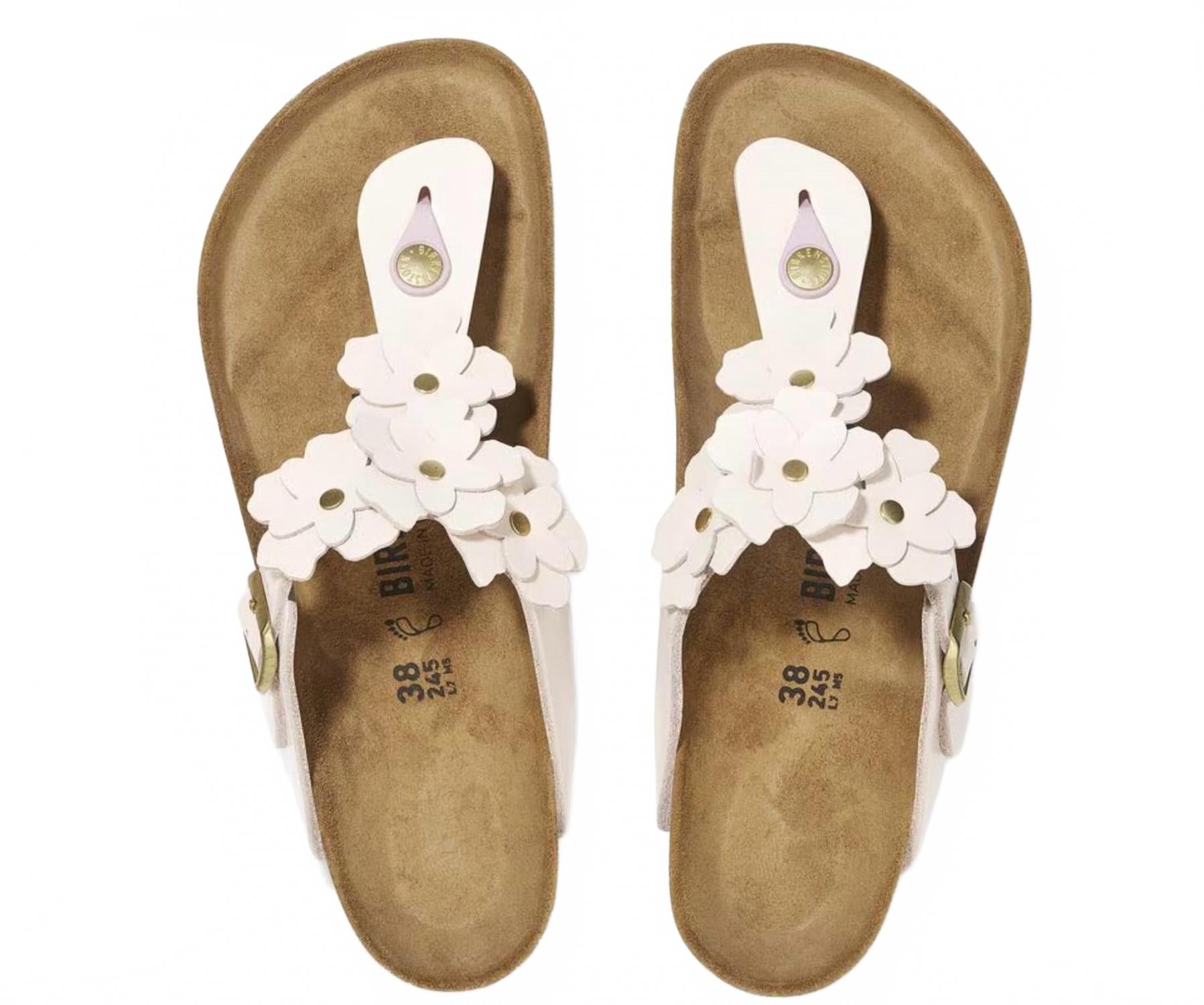 Women's Gizeh Flower Sandals In Rose Leather