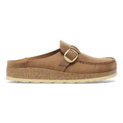 Unisex Buckley Natural Leather Oiled Clogs In Cognac