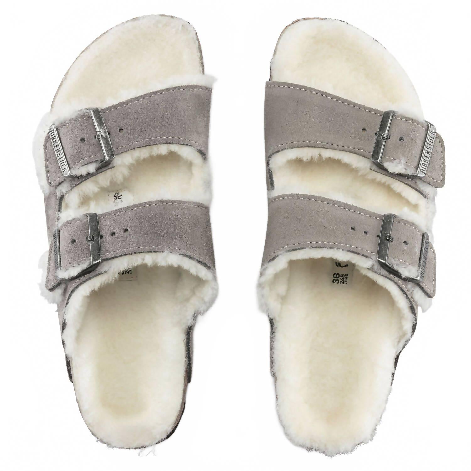 Women's Arizona Fur Shearling Sandal In Stone