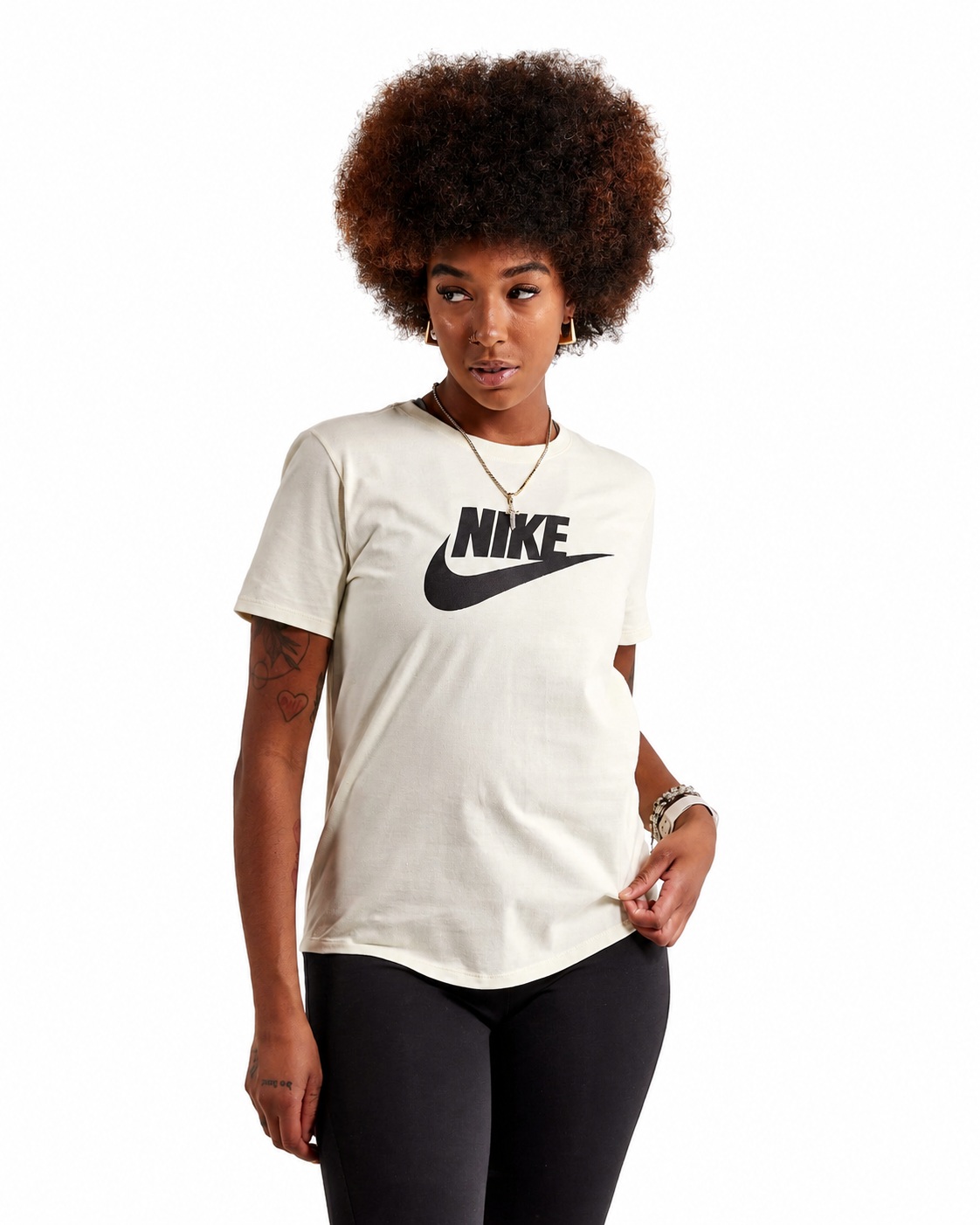 Women's Nike Sportswear Essentials Icon Futura T-Shirt Beige DX7906-113