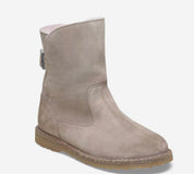 Women's Shearling Suede Short Boots In Grey