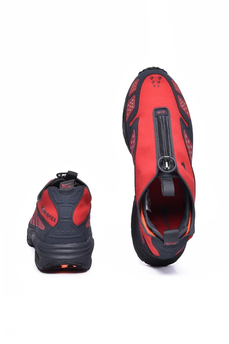 Red/Black Synthetic Rubber Men's Air Max Sneakers
