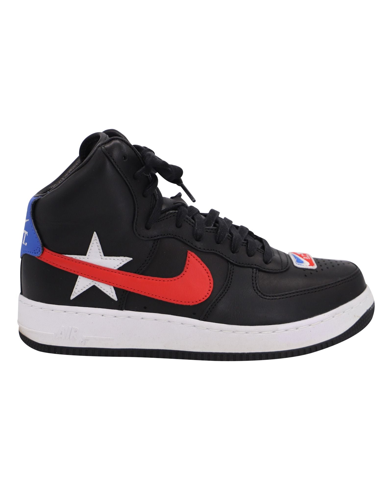 Nike x Ricardo Tisci Air Force 1 High Top Sneakers in Black Leather