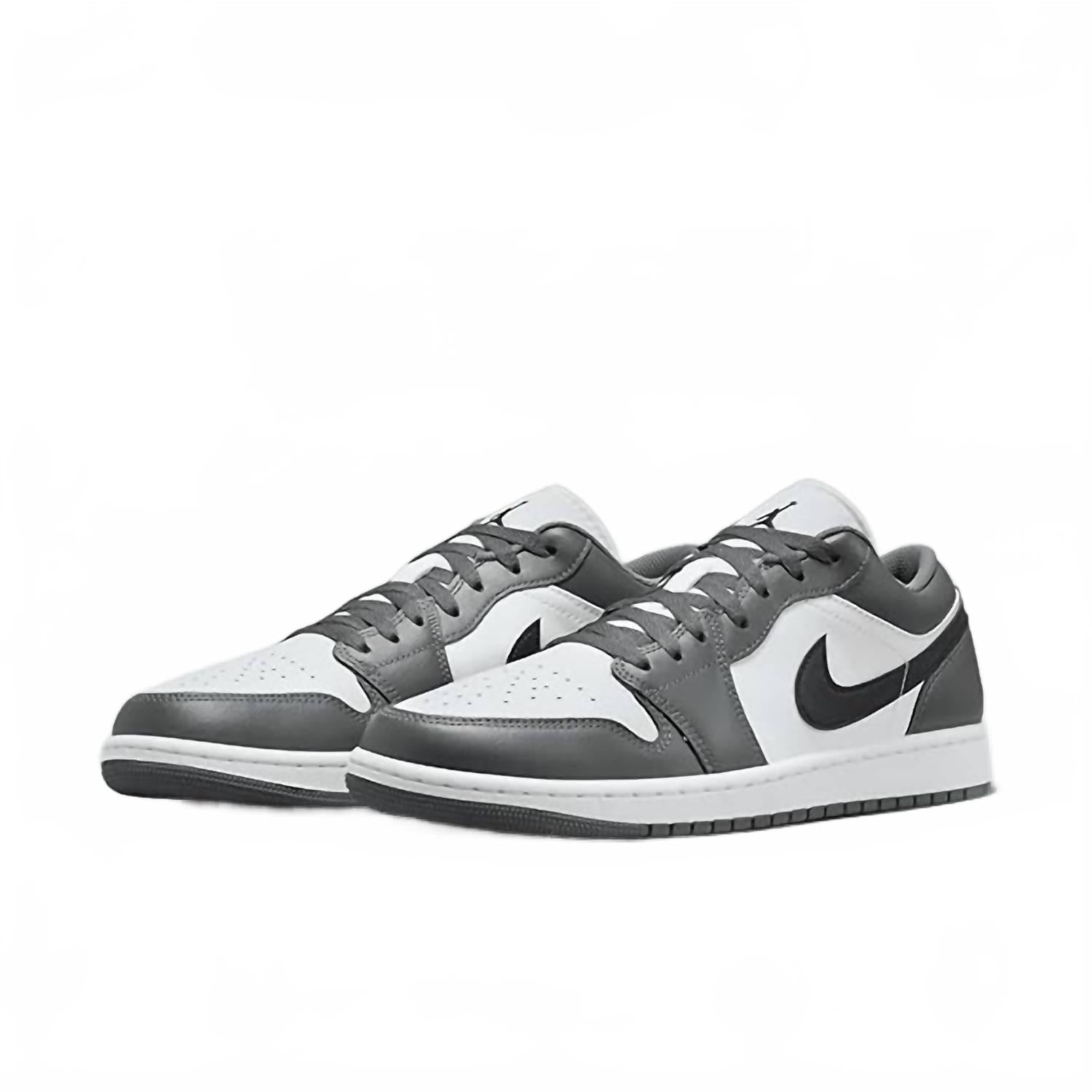 Men's Jordan 1 Low Shoe In Grey/black