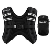Everfit 8kg Weighted Vest Men Women, Reflective Running Vest with Armband Pouch
