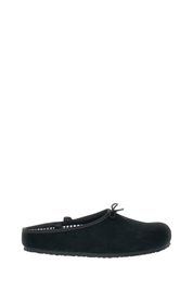 Opera Mule with Gingham Print Cork Footbed and Bow Detail