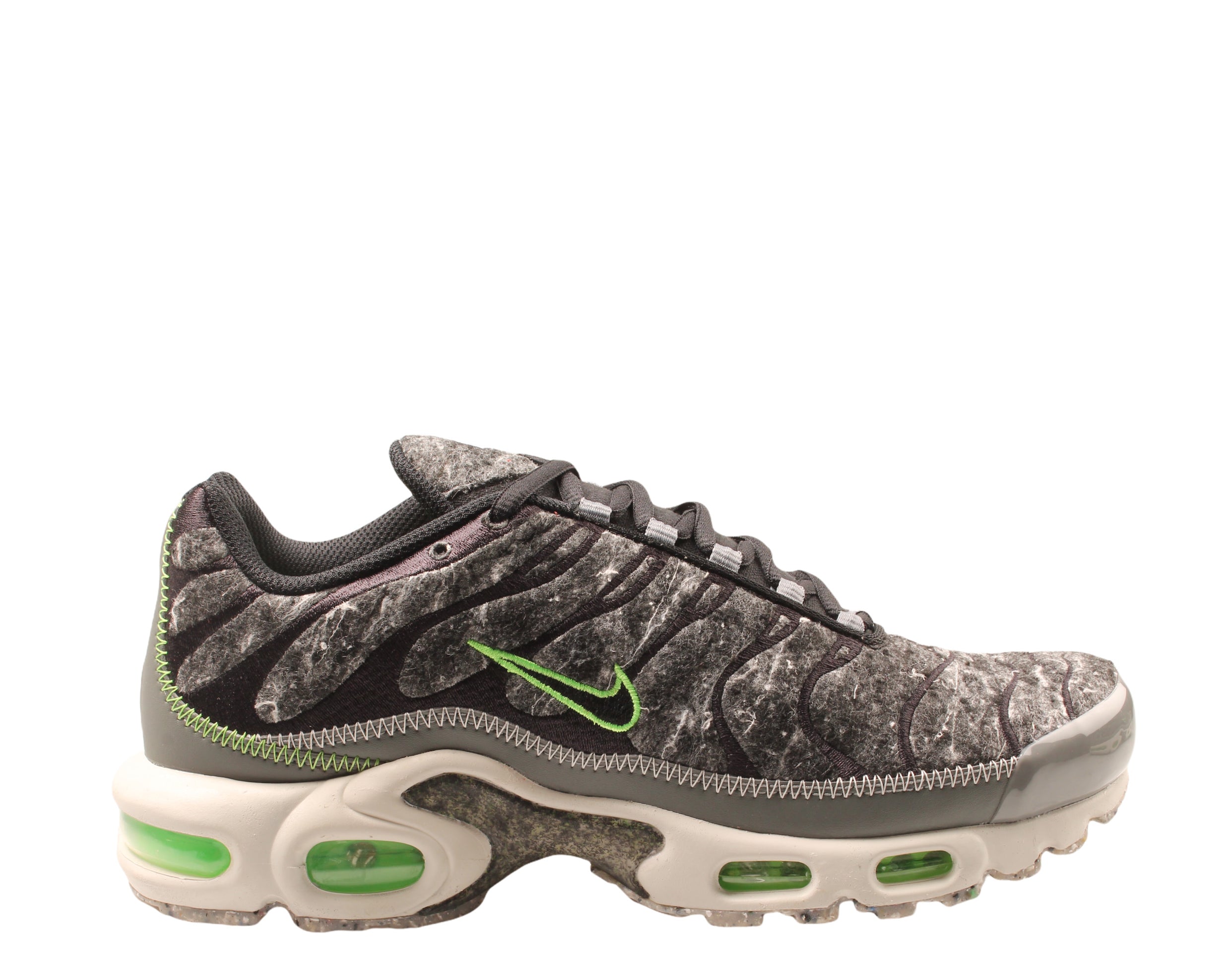 Men's Nike Air Max Plus Wolf Black-Electric Green Running Shoes DA9326-001