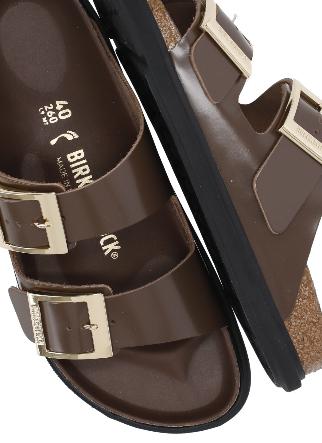 Brown Arizona Droplet Buckle Slippers