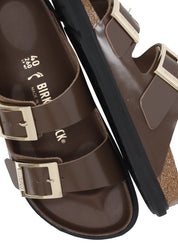 Brown Arizona Droplet Buckle Slippers