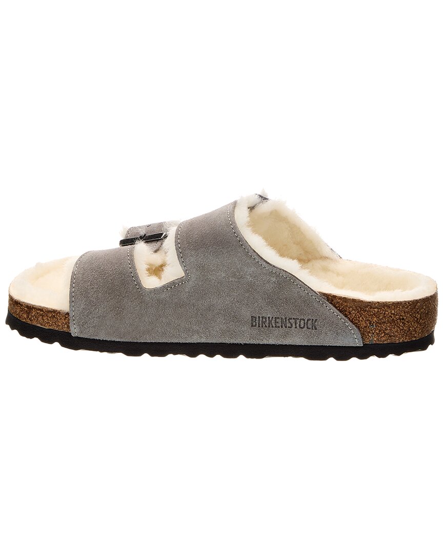 Birkenstock Arizona Suede & Shearling Sandal