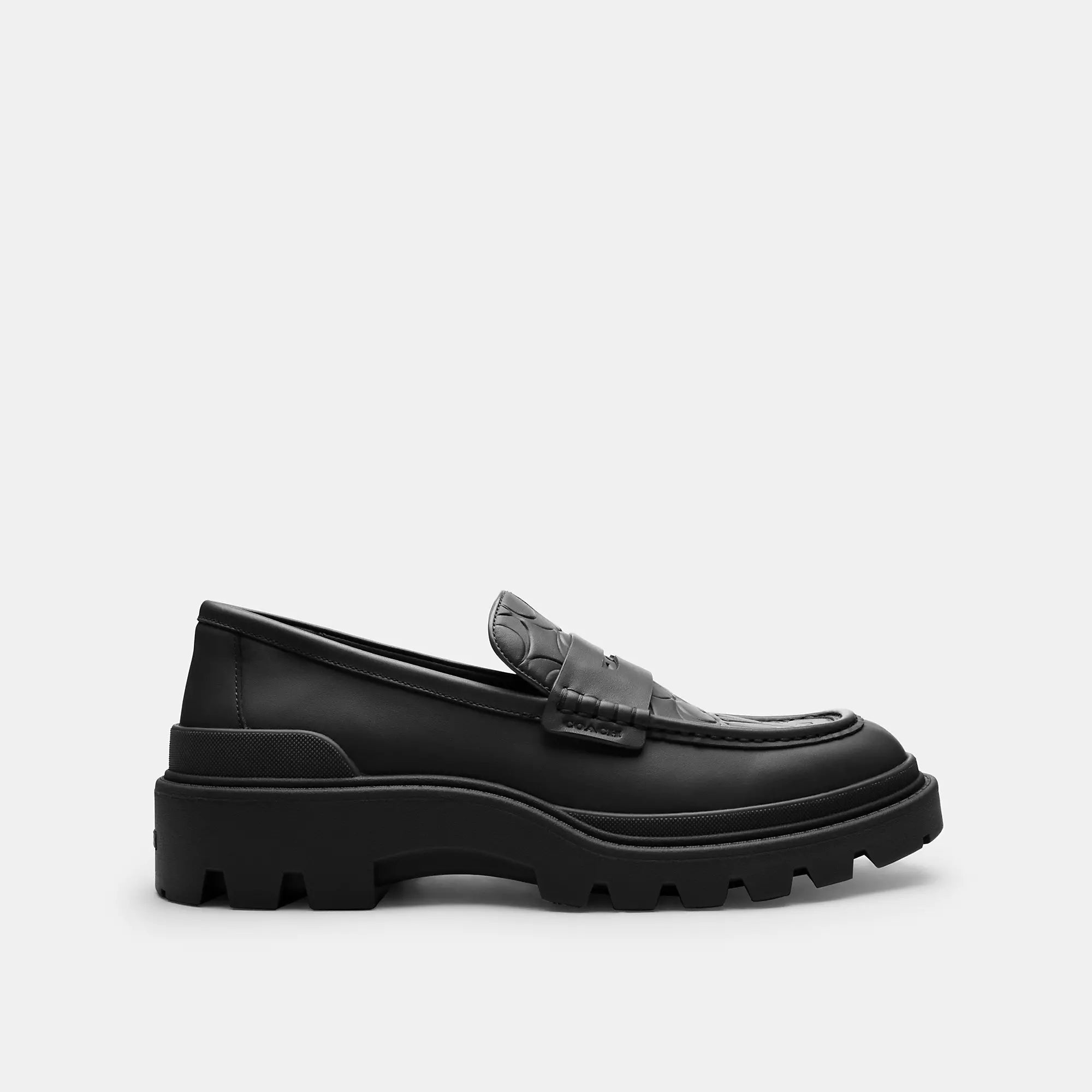 Coach Outlet Platform Loafer With Signature Print