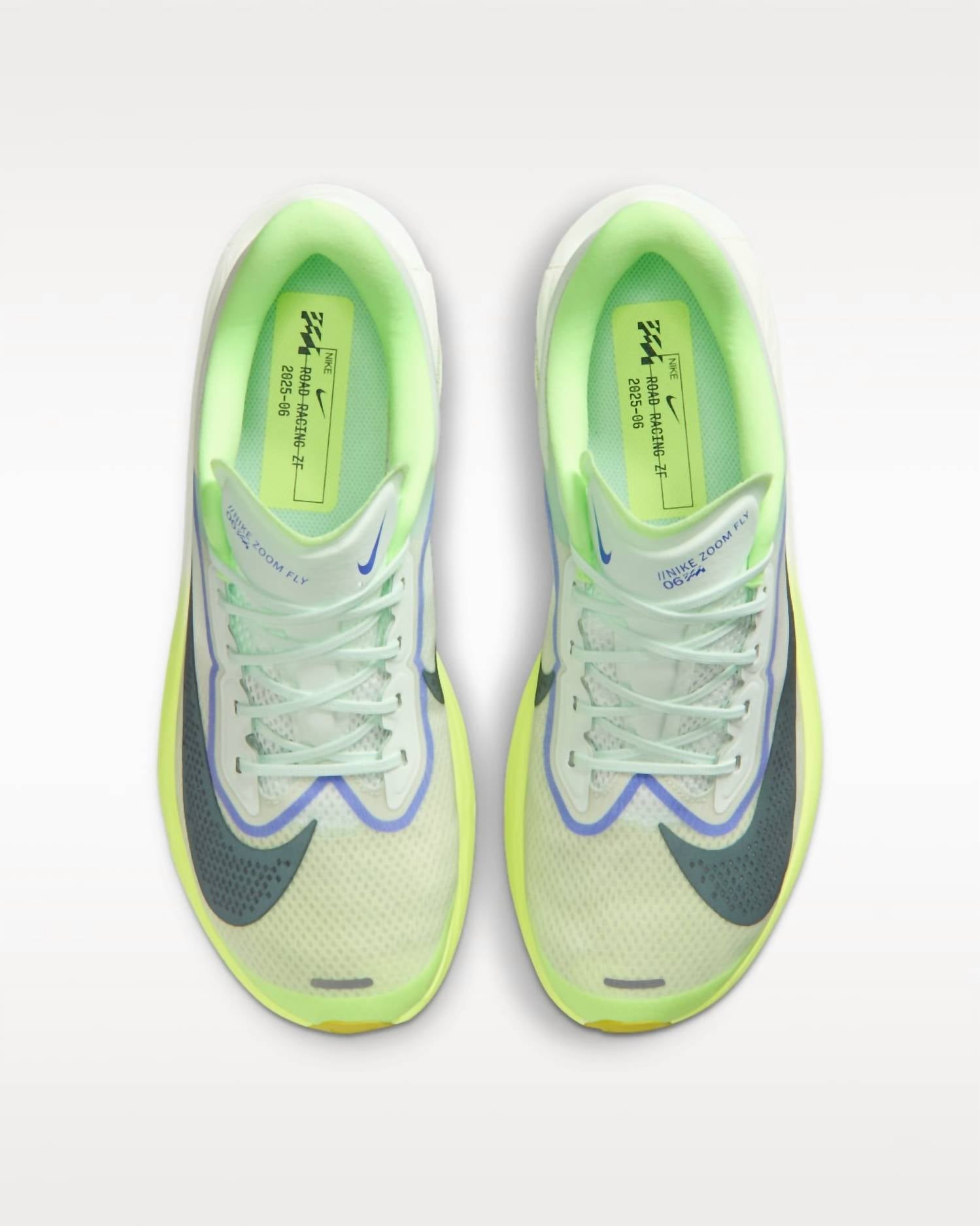 Men's Zoom Fly 6 Shoes In Barely Green/volt Ice/sapphire/black Spruce
