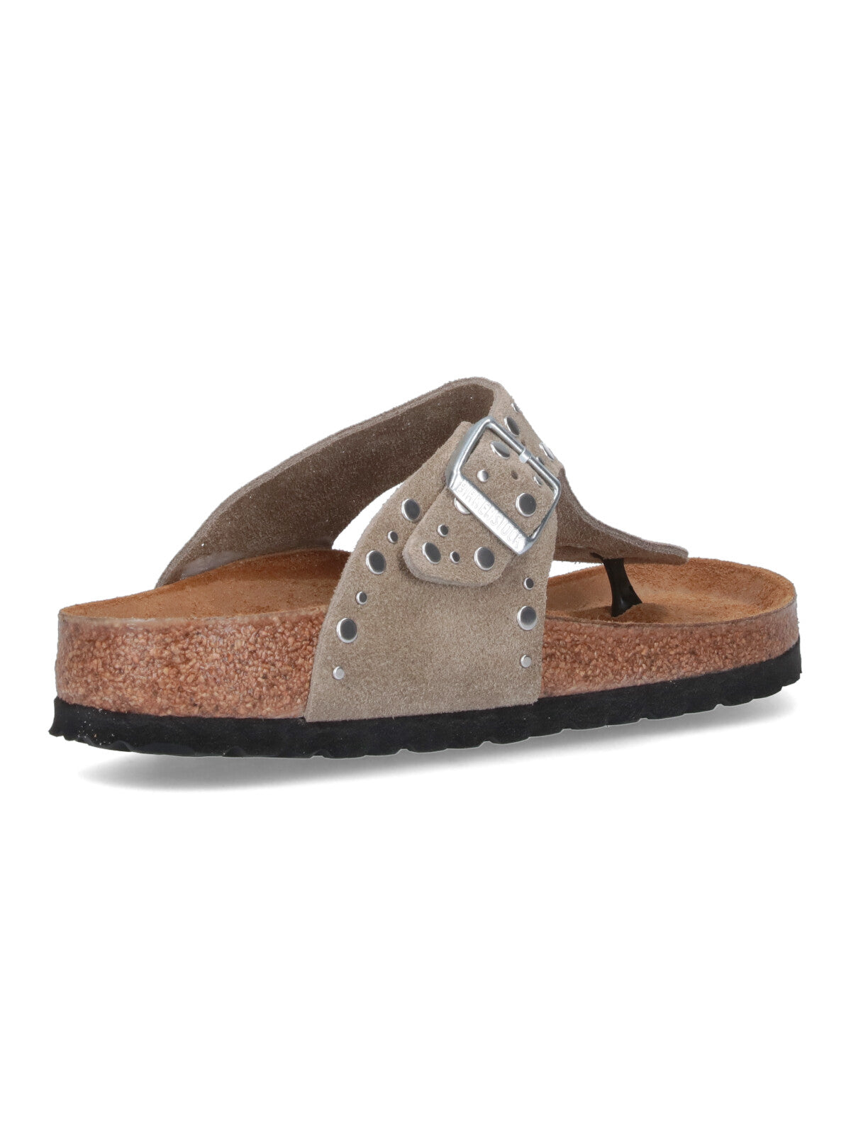 Two-Strap Beige Sandals With Adjustable Buckles