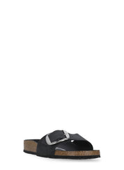 Black Madrid Big Buckle Sandals