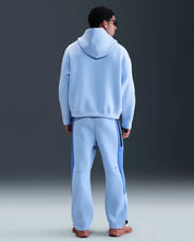Nike Tech Oversized Fleece Hoodie Mens Blue Kangaroo Pocket Pullover JAX1062