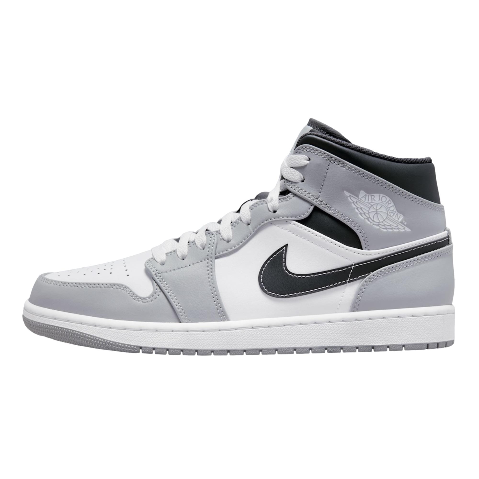 Nike Air Jordan 1 Mid Light Smoke Grey / White - Anthracite  554724-078 Men's