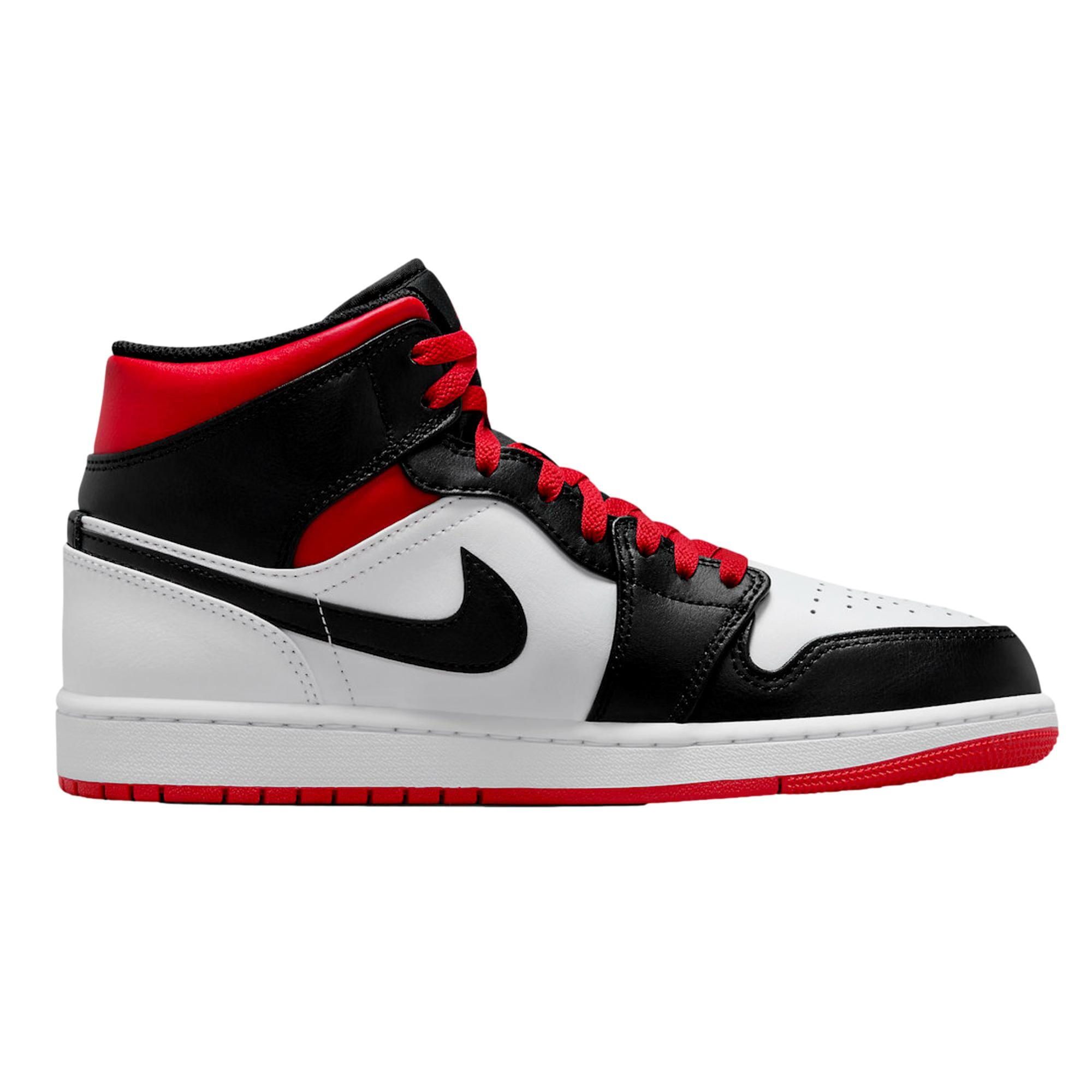 Men's Nike Air Jordan 1 Mid White / Gym Red - Black DQ8426-106