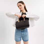 Coach Outlet Rowan Satchel Bag In Blocked Signature Canvas