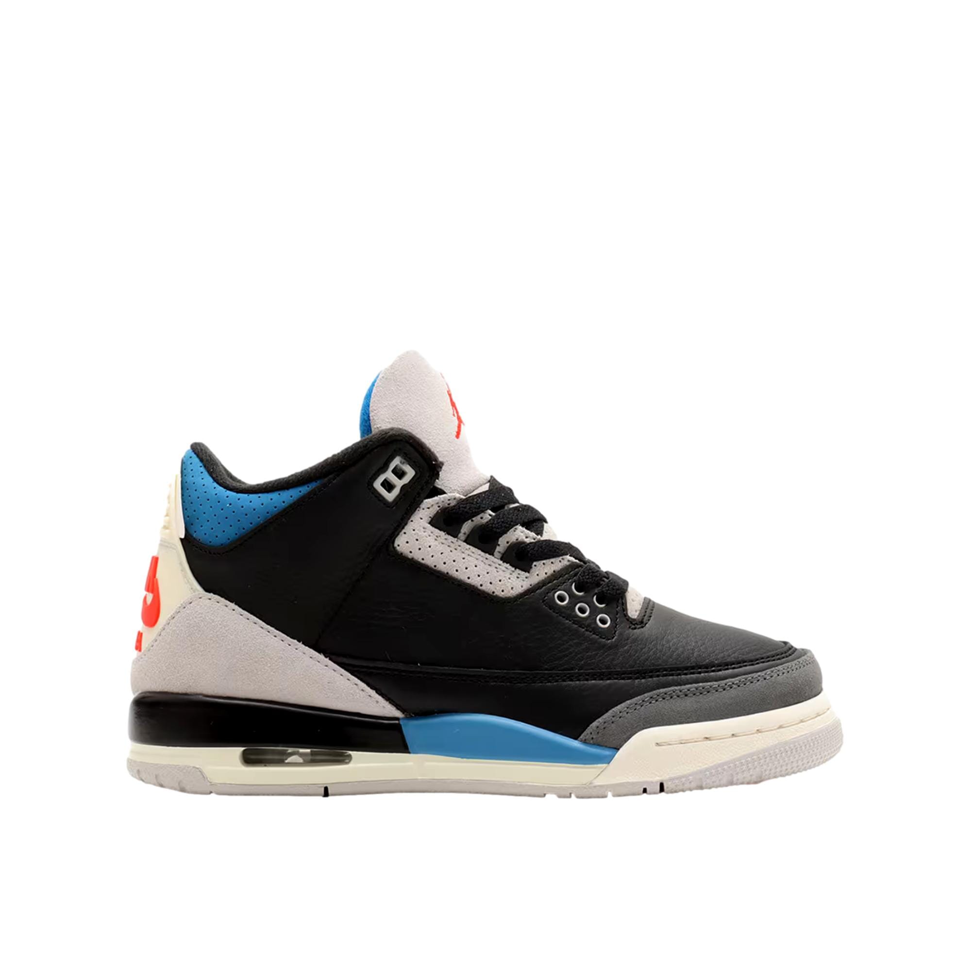 Grade-School Nike Air Jordan 3 Retro OG Black / Chile Red - Neutral Grey IB8968-004