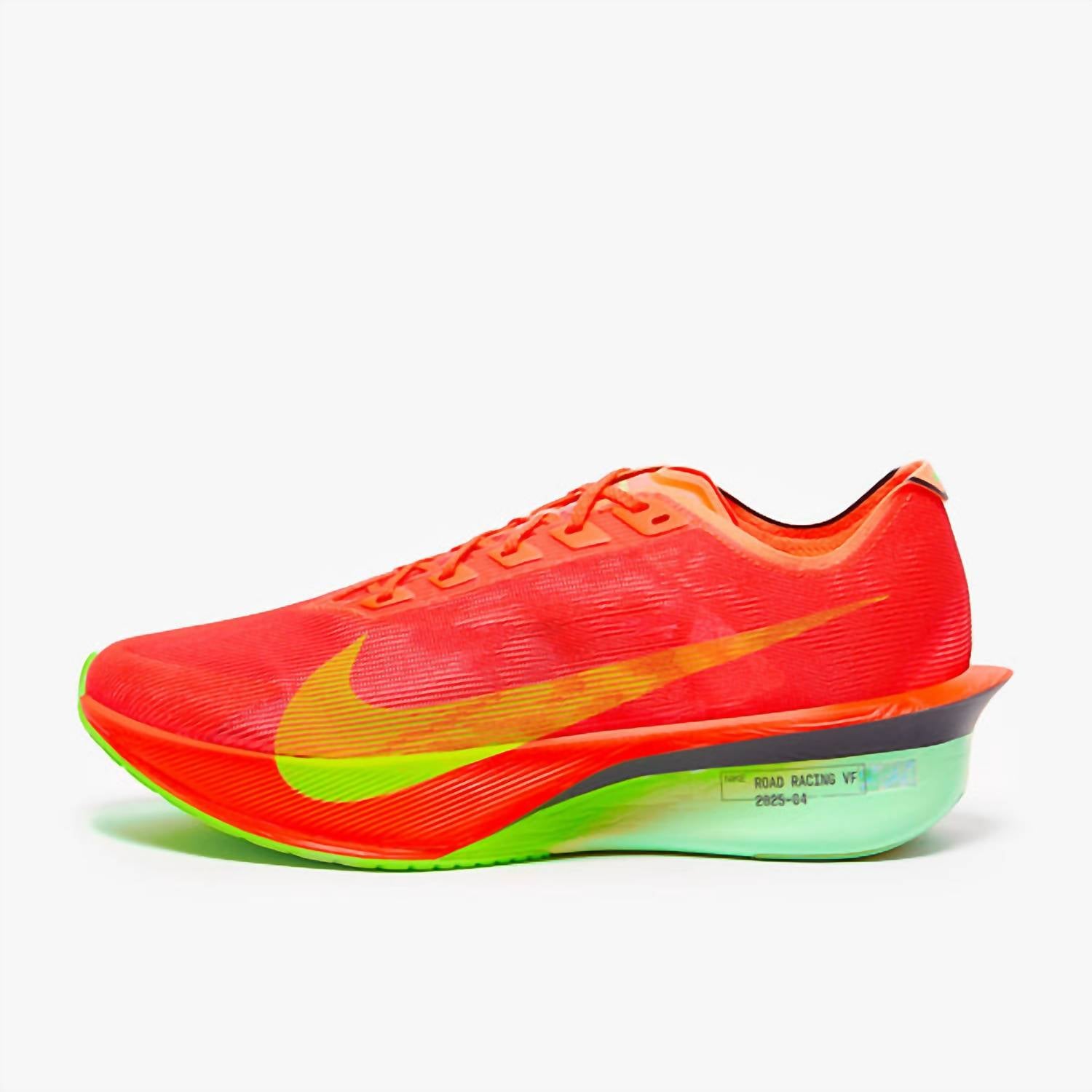 Women's Zoomx Vaporfly 4 Shoe In Bright Crimson/lime Blast/mint