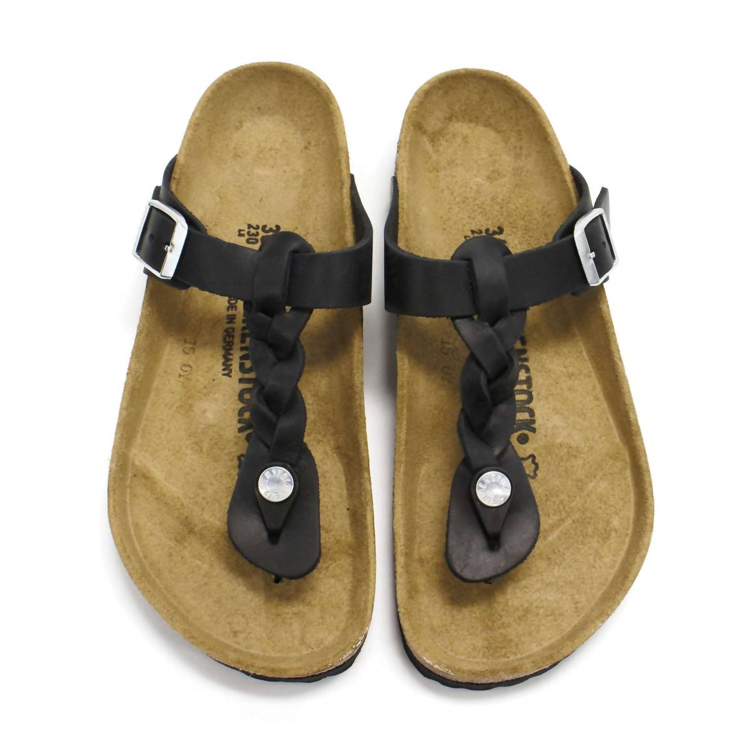 Women's Gizeh Braided Thong Sandals In Black