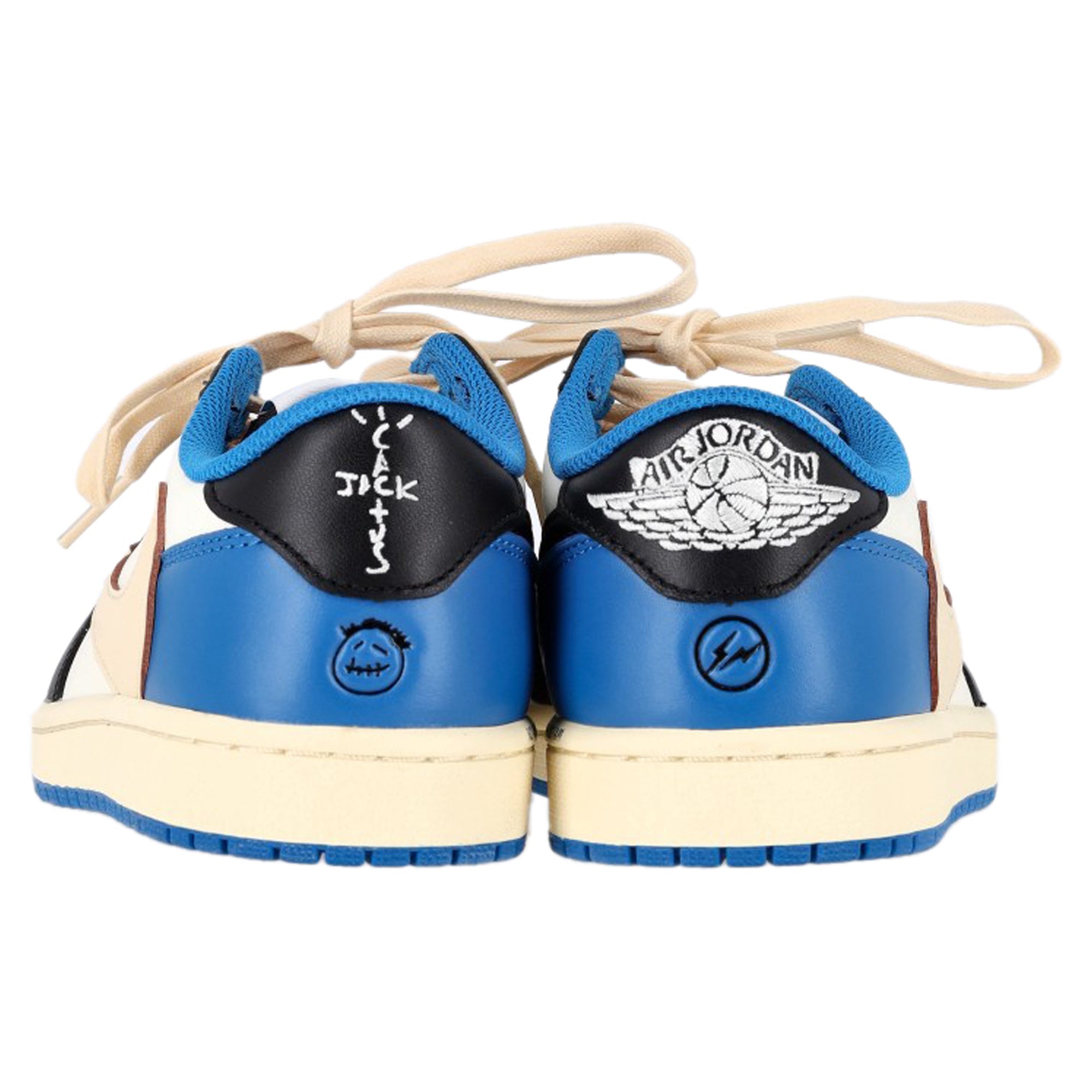 Nike x Travis Scott x Fragment Air Jordan 1 Low OG SP Sneakers in Multicolor Leather