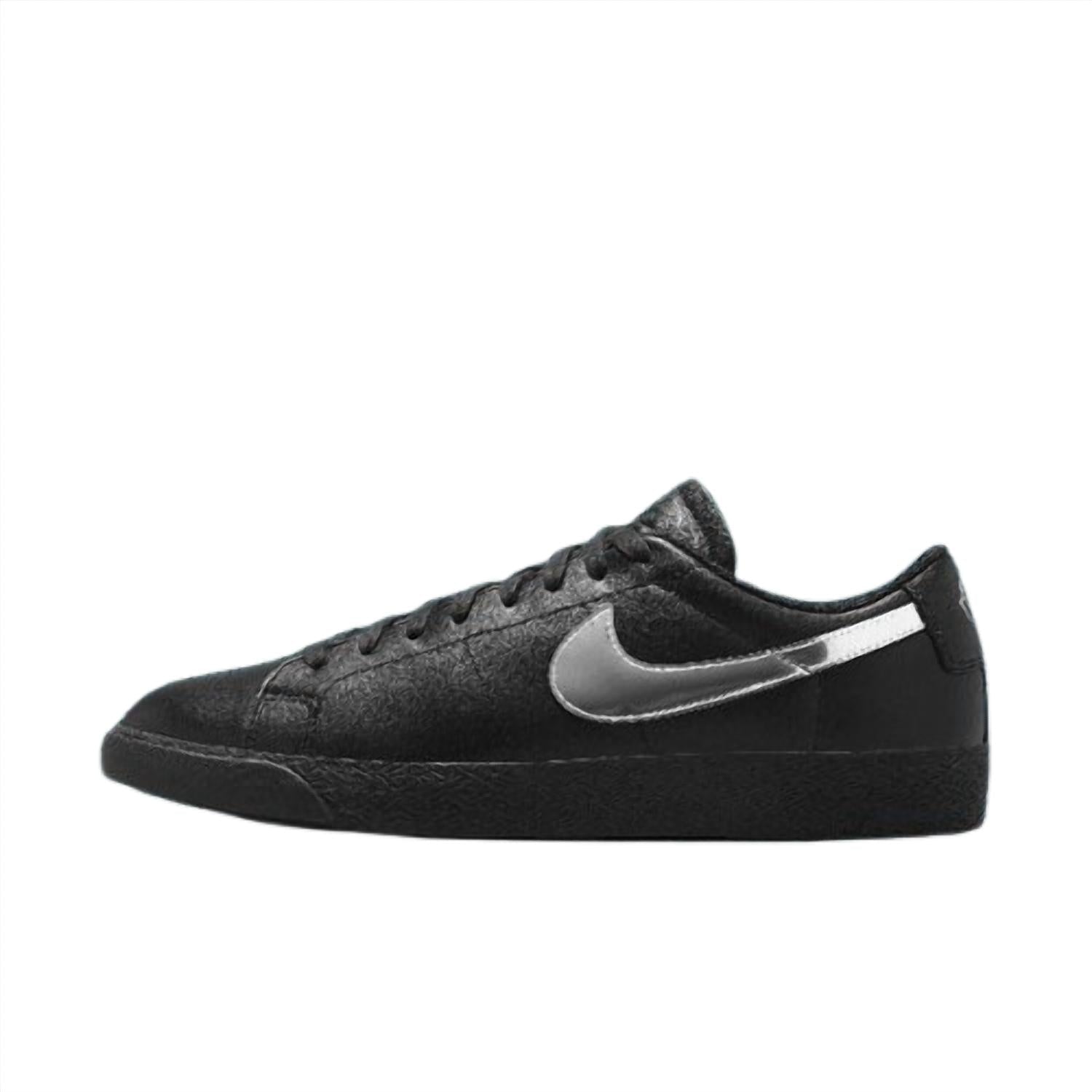 Men's Zoom Blazer Low X Dancer Skateboard Shoe In Black/metallic Silver-Black