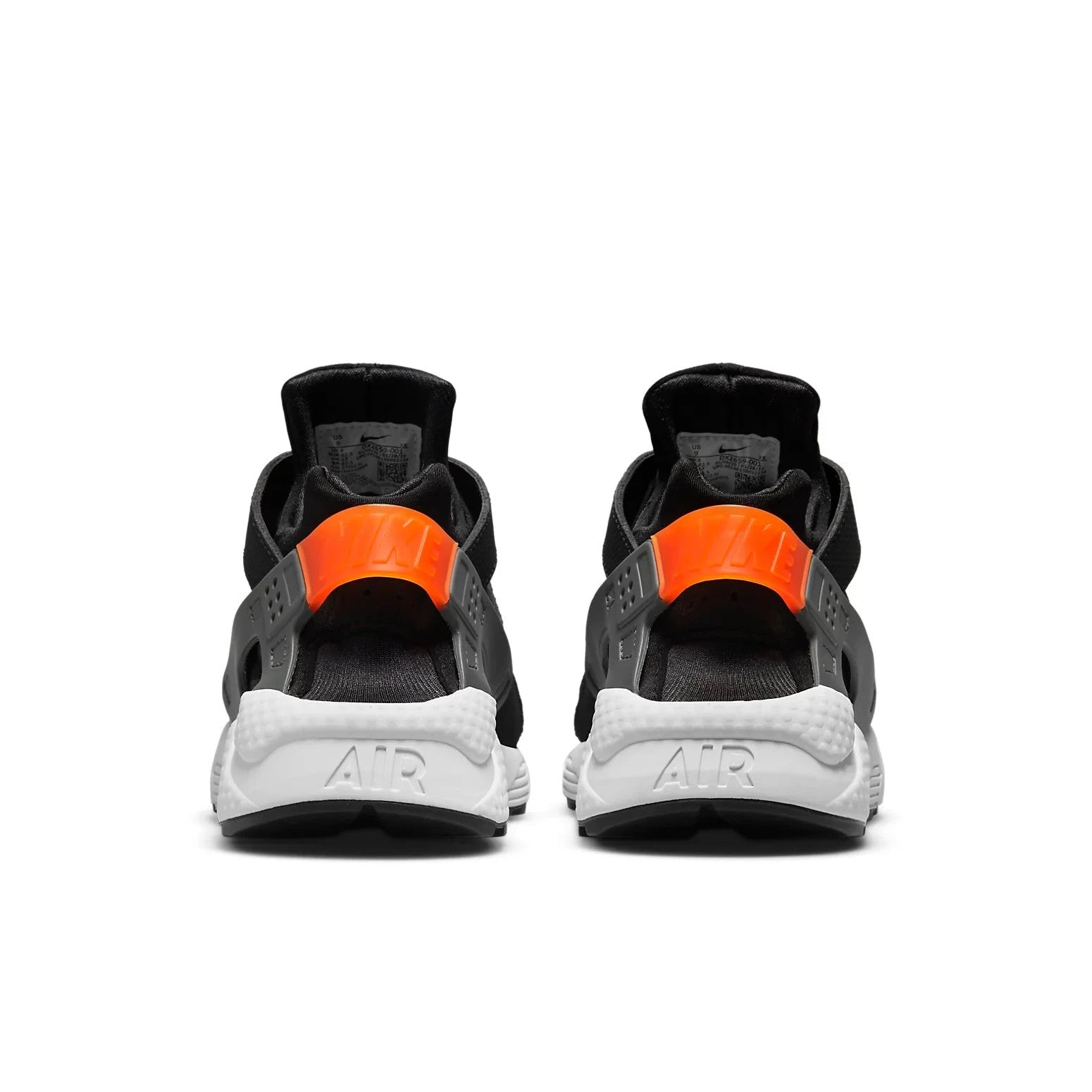 Men's Nike Air Huarache DX2659-001 Sneakers Black Orange Athletic Running Shoes