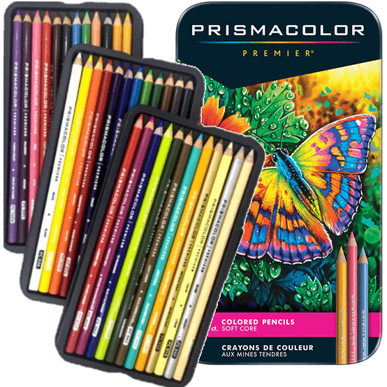 36 Prismacolor Premier Colour Pencils Tin Set Artists Professional