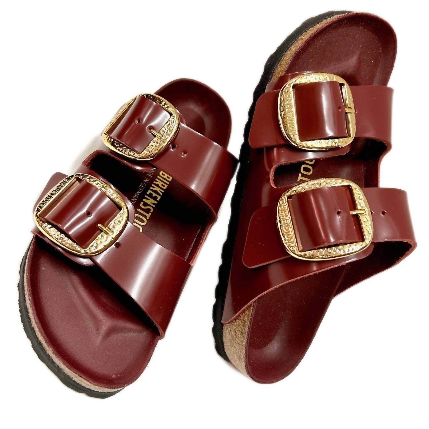 Women's Arizona Big Buckle Sandals In Zinfandel Leather