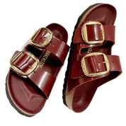 Women's Arizona Big Buckle Sandals In Zinfandel Leather