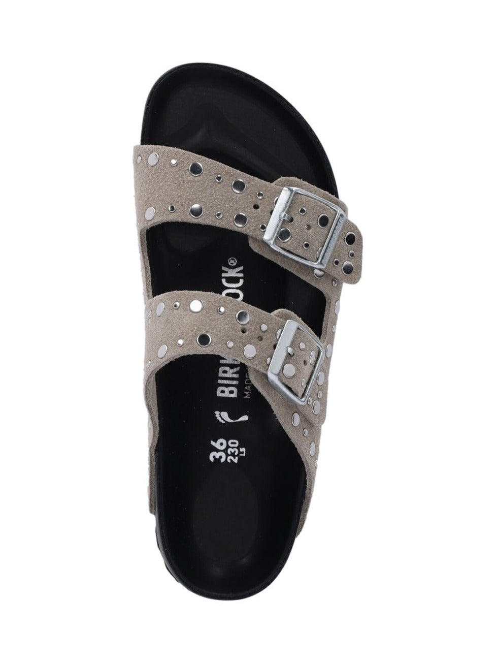 "Arizona Rivet" Studded Sandals – Taupe