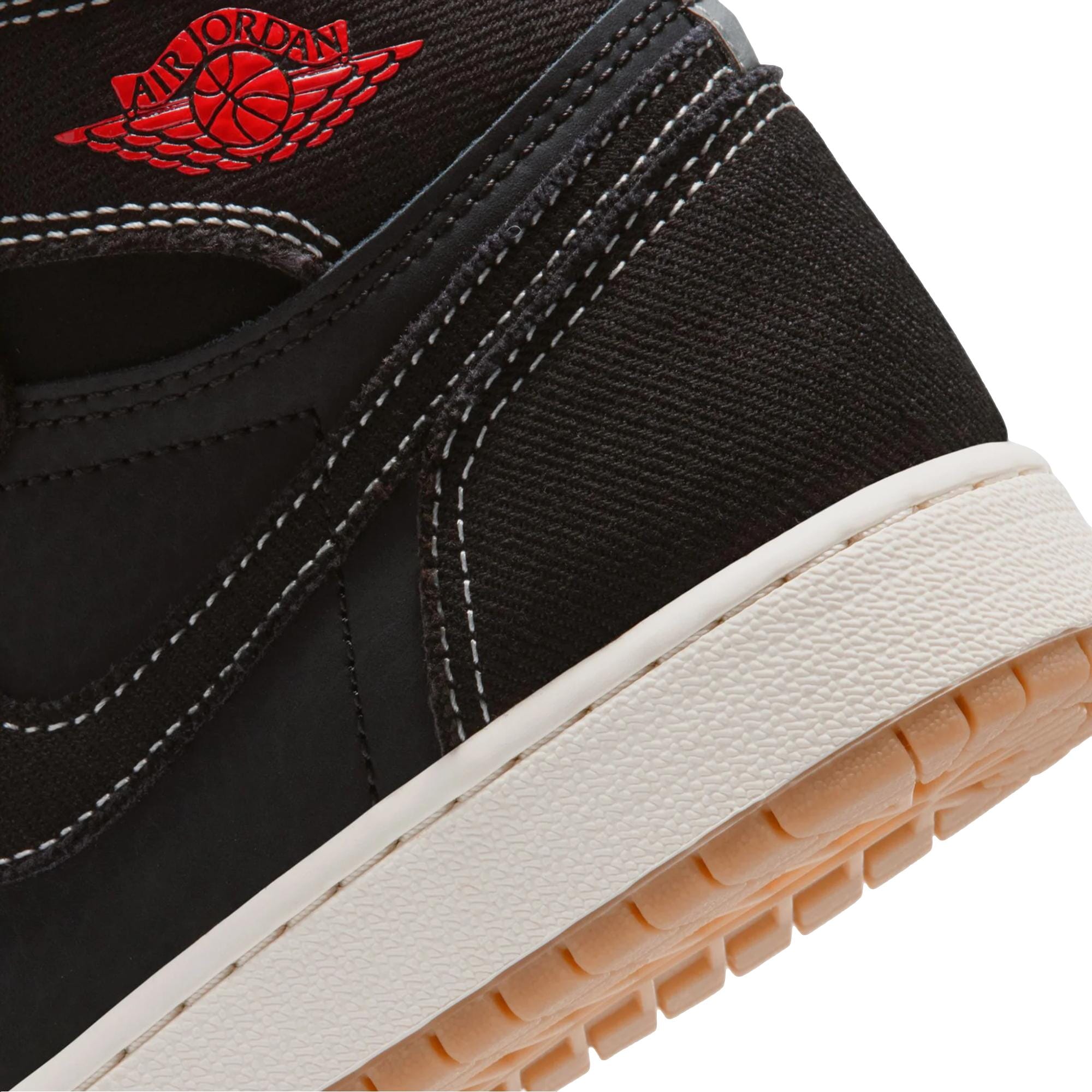 Nike Air Jordan 1 RTR Hi OG FC Black / University Red - Sail  II9927-001 Grade-School