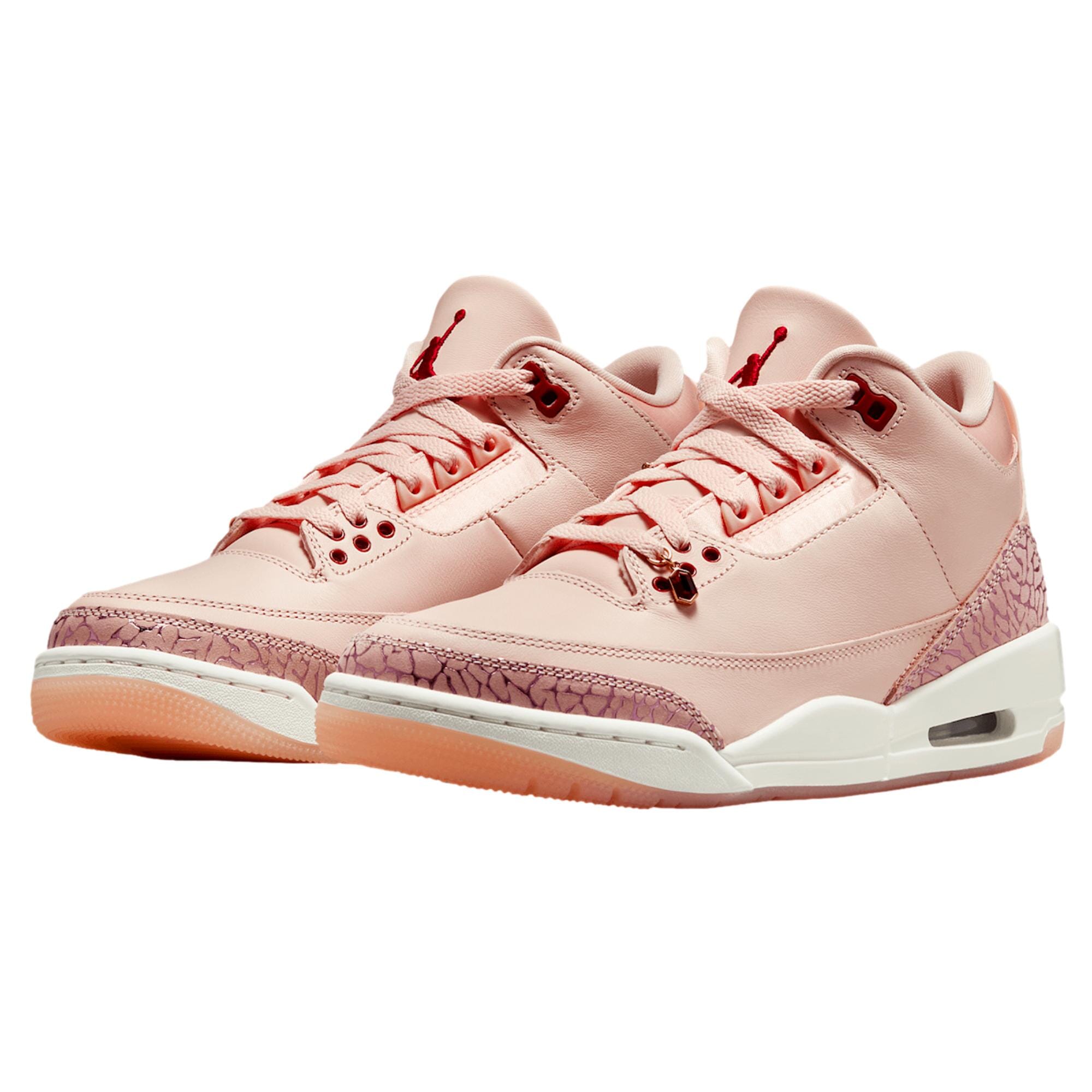 Women's Nike Air Jordan 3 Retro VDay Washed Coral/Gym Red-Sail HJ0178-600