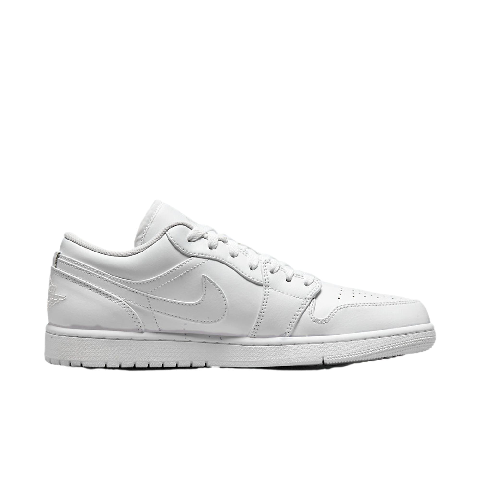 Men's Nike Air Jordan 1 Low White/White-White 553558-136